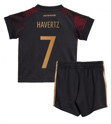 Saksa Kai Havertz #7 Vieras Pelipaita Lasten EM-Kisat 2020 Lyhyet Hihat (+ Lyhyet housut)