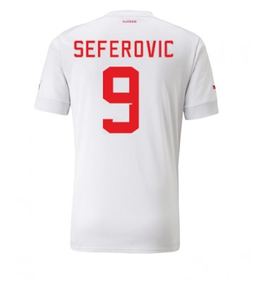 Sveitsi Haris Seferovic #9 Vieraspaita EM-Kisat 2020 Lyhyet Hihat