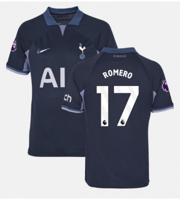 Tottenham Hotspur Cristian Romero #17 Vieraspaita 2023-24 Lyhyet Hihat