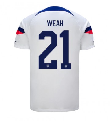 Yhdysvallat Timothy Weah #21 Kotipaita EM-Kisat 2020 Lyhyet Hihat